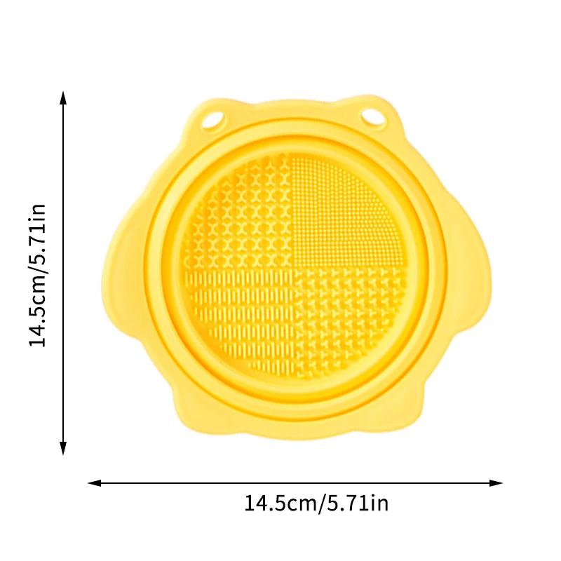 Multi-functional Silicone Makeup Brush Cleaning Folding Bowl Sponge Puff Beauty Tool Makeup Brush  Washing Scrubber Pad Soft Mat Scrubber Box