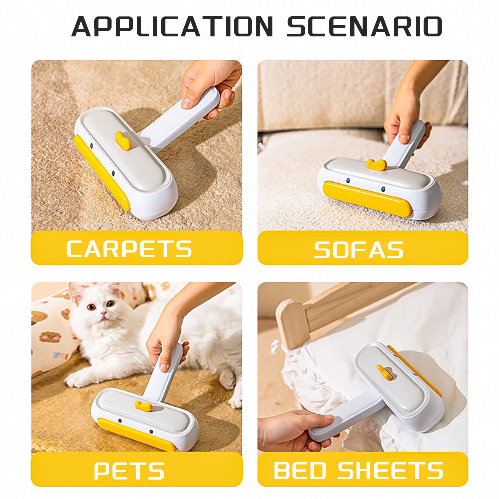 Pet hair remover reusable roller
