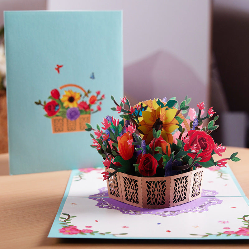3D Flower Bouquet Card