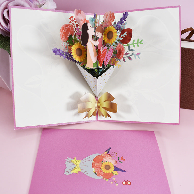 3D Flower Bouquet Card