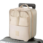 Travel Shoe Storage Bag 3-layer waterproof organizer on suitcase for clean and organized packing