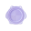 Multi-functional Silicone Makeup Brush Cleaning Folding Bowl Sponge Puff Beauty Tool Makeup Brush  Washing Scrubber Pad Soft Mat Scrubber Box